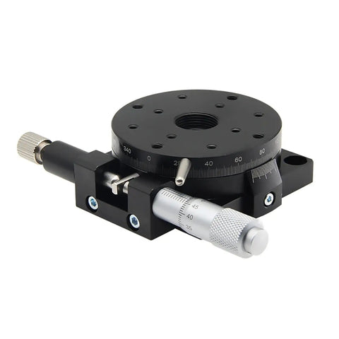Dead Nuts Accurate 125Mm Manual Rotary Stage With Precision Linear Bearing Design For 360 Degree Smooth Glide Sliding Motion, side view.
