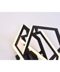 Killer Matte Black Led Wall Sconce With Sleek Stainless Steel Frame And Warm 3000K Glow To Level Up Your Bedroom Hallway Or Entryway Decor Setup Game, overhead view, geometric design