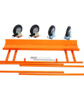 Heavy Duty Drywall Panel Dolly With 8 Inch Wheels And Locking Casters 1800 Lbs Capacity Steel Folding Sheetrock Cart For Moving Drywall Plywood Wood Panels Tough As Nails orange steel frame with 8-inch wheels and hardware
