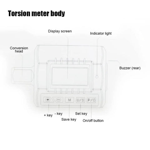 Portable Digital Torque Meter With Precision Wrench Adapter For Car Bearing Checks And Container Lid Tightness Tests Electric Torque Tester Featuring Two Way Readings And Multi Unit Switching For Pro Results