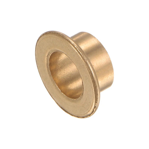 Heavy Duty Bronze Flange Bearing Sleeves With Self Lubricating Design For Industrial Machinery, 8mm bore, 10mm OD, 6mm length, bronze bushing.