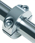 Set Of Four Three Quarters Inch Bore Zinc Plated Shaft Collar With Double Split Clamp On Design installed on rod