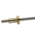 Two Piece No Backlash Brass Nut For T8x8 Acme Lead Screw 8mm Thread 2mm Pitch 4 Starts High Precision Fit For CNC Router