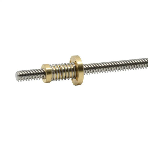 Two Piece No Backlash Brass Nut For T8x8 Acme Lead Screw 8mm Thread 2mm Pitch 4 Starts High Precision Fit For CNC Router