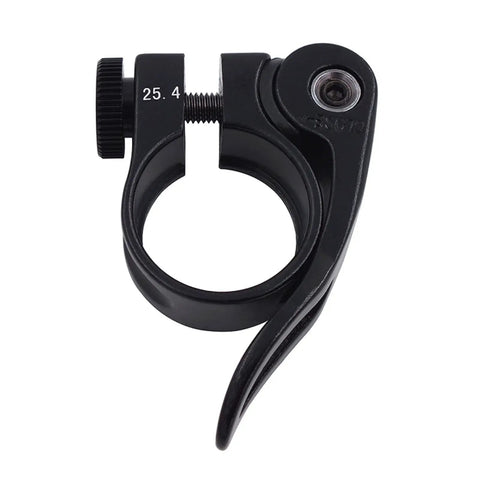 Lightweight Aluminum Quick Release Seat Post Clamp For 22.2mm Bike Seat Posts 25.4mm black anodized alloy