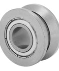 Heavy Duty Workhorse V Groove Track Roller Guide Bearing With 41ZZ Sealed Ball Design At 15X41X20MM, showing metal design and precise sealing.