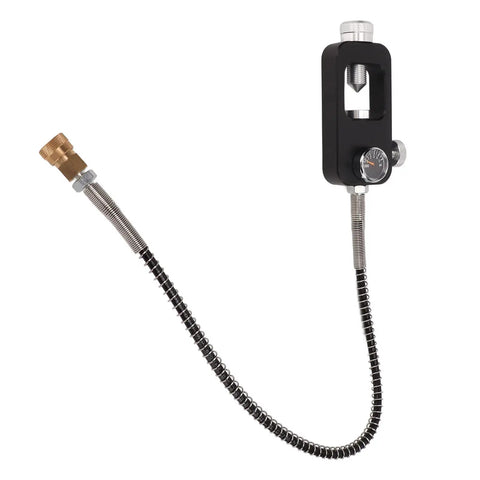 Diving Tank Refill Adapter Aluminum Alloy Valve Scuba Yoke Station With Gauge Hose Rustproof Portable Filling Connector