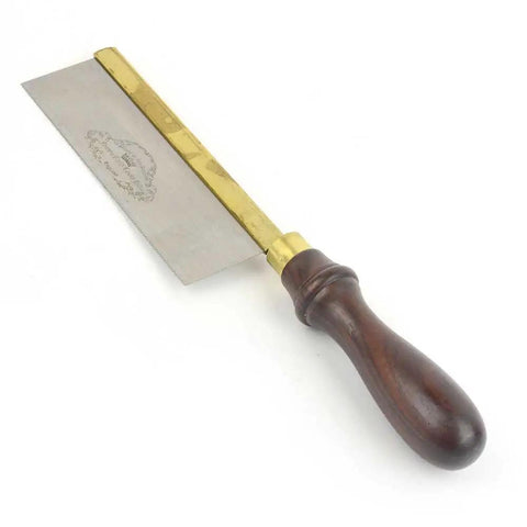 Heavy Duty Gents Saw Packing A Razor Sharp 8 Inch Resharpenable Blade For Clean Men Haircuts And Quick Trims Built Tough Crimson Red Prime Barber Shop Staple, featuring brass back and rosewood handle.