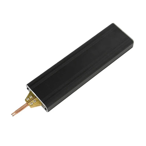Portable Handheld Spot Welder For Nickel Sheet And Nickel Strip Welding with copper tips, ideal for DIYers and pros.