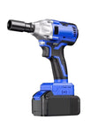 Gangsuqd Cordless Impact Wrench With Brushless Motor Delivering High Torque Power For Car And Truck Repair Jobs, blue handheld tool.