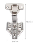 Hydraulic Cabinet Hinges With Quiet Operation 4 Pack Stainless Steel Heavy Duty Hinges for Kitchen Cabinets, close-up view