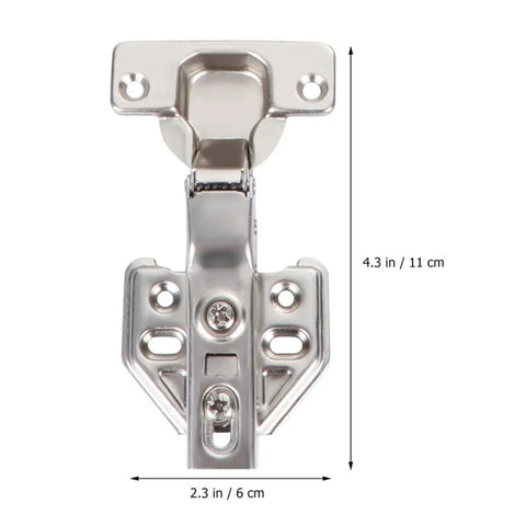 Hydraulic Cabinet Hinges With Quiet Operation 4 Pack Stainless Steel Heavy Duty Hinges for Kitchen Cabinets, close-up view