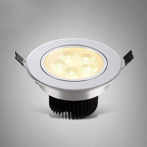 WKNHHL Recessed Lighting Housing Trim Kits Aluminum Indoor Embedded Downlight, Warm Light spotlight with LED bulbs.