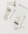 Heavy Duty Zig Zag Spring Repair Kit For Couches Chairs And Beds With Sturdy Iron Brackets That Hold Tight Easy DIY Furniture Fix Tools 10 Piece Set No Sweat Install Real Deal Setup, featuring metal clips and hooks.