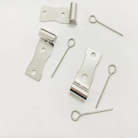 Heavy Duty Zig Zag Spring Repair Kit For Couches Chairs And Beds With Sturdy Iron Brackets That Hold Tight Easy DIY Furniture Fix Tools 10 Piece Set No Sweat Install Real Deal Setup, featuring metal clips and hooks.