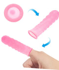 Pack Of One Hundred Chill Finger Sleeves For Guys Who Crush Hand Sewing Darts And Grindy Gaming Matches Breathable Protective Covers on finger.