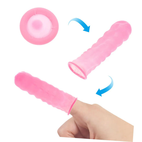 Pack Of One Hundred Chill Finger Sleeves For Guys Who Crush Hand Sewing Darts And Grindy Gaming Matches Breathable Protective Covers on finger.