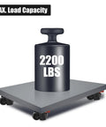 Built Tough Adjustable Leveling Casters Set Of Four With Two Inch Retractable Swivel Wheels For Rock Solid Stability And Easy Glide On Workbenches Or Heavy Machinery Handles 2200 Lbs display with load capacity marker.