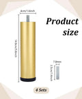 Dope Gold Metal Furniture Legs For Quick No Sweat Setup Solid Bed Risers For Couches Tables And Desks 5.8 Inch shown with size details.