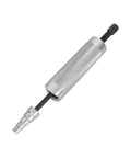 Heavy Duty Piston Pin Puller For Small Engine Rebuilds With Five Metric Adapters And Beefy Aluminum Alloy Construction, angled view of tool.