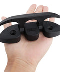 4 Pack 5 Inch Folding Dock Cleat Flip Up Cleat With Long And Short Screws M6 Nylon Black 2 Holes Saltwater Ready Marine Grade Hardware For Boats Deck Mount Dock Gear That Holds Up In Saltwater displayed on hand.