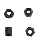 Rear Bike Hub Axle Kit 175mm 6.8in 3/8in Black 26 TPI Conical Lock Nut components for multi speed bicycle assembly