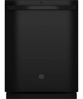 Hella Quiet And Super Spacious Top Control Dishwasher With Plastic Interior And Dry Boost featuring a sleek black front design.
