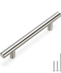 Slick 25 Pack Brushed Nickel Cabinet Pulls Measuring Three Point Seven Five Inch Center Spacing Easy Peasy Mounting Heavy Duty Construction