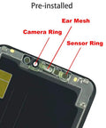 Close-up of 6.5 Inch Screen Replacement Kit for iPhone 11 Pro Max with LCD Display showing pre-installed components.