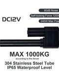 Heavy Duty Electric Linear Actuator DC12V 350mm Stroke with 304 Stainless Steel Tubing for garage projects.