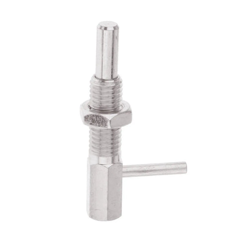 Heavy Duty Retractable Indexing Spring Plunger With L Handle And Nut Precision M16 Replacement Pin in silver metal finish.