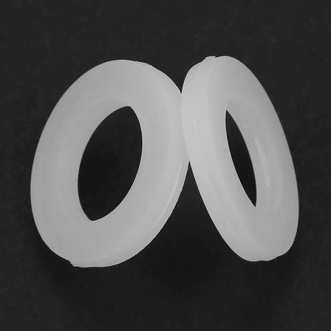 12 Piece Silicone Washer Gasket Set With Half Inch Sealing O Rings, White Flat Gaskets And Wave Lock Washers For Bellows Hoses, Automotive And Plumbing Use