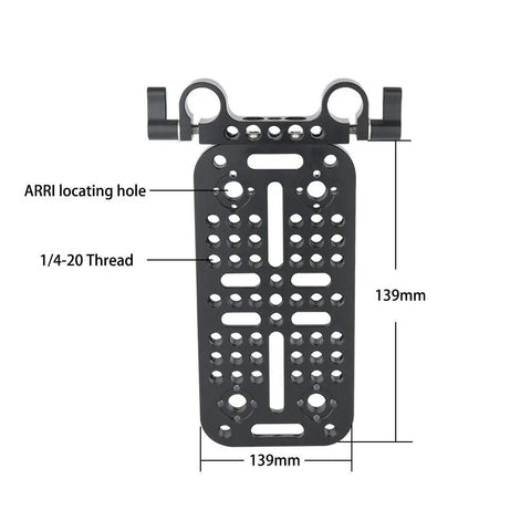 Pro Camera Cheese Mounting Plate With 15mm Rod Clamp Built Like A Tank For DSLR Videography Rigs And Cinema Mods Featuring Flawless 9mm Drill Spacing For Your Next Blockbuster Shoot