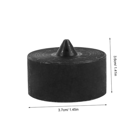 Heavy Duty Machine Shaft End Protectors With Precision Fit For Jjf Gripomatic Pullers, black cylindrical protective cap with cone shape.