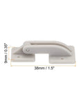 RC Hatch Hinges 1.5 Inch By 0.35 Inch Adjustable Hinge Set For RC Airplanes 8 Pack Plastic Gray With Movable Rod Axis