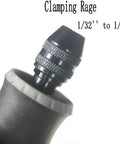 Close-up of Ten Piece Rotary Collet Nuts Set for Rotary Tools With 3 Jaw Quick Change Keyless Clamping Chuck Fits 1mm to 3.2mm Shanks