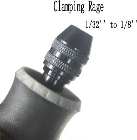 Close-up of Ten Piece Rotary Collet Nuts Set for Rotary Tools With 3 Jaw Quick Change Keyless Clamping Chuck Fits 1mm to 3.2mm Shanks