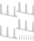 Four Pack Closet Door Floor Guides For Floor Sliding Doors Fits One And Three Eighths Inch Thick White With Eight Screws Durable ABS Material