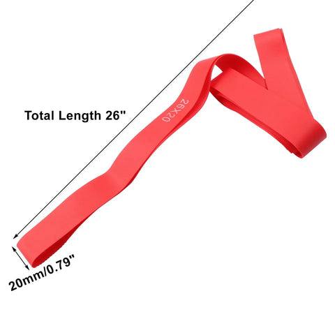 4 Pack Red 20mm PVC Bicycle Rim Strips Tire Liners For Road And Mountain Bikes, 26 inch length, high pressure resistant rim tape