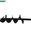 Side view of 8 Inch Earth Auger Drill Bit For Gardens And Posts Quick Planting Of Flowers And Vegetables Made of Durable Carbon Coated Steel