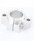 50mm CNC Linear Ball Slide Unit With Guide Shaft Bearing For Precision Motion, 11mm screw holes, silver metal clamp