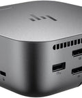 Universal Thunderbolt 4 Docking Station And 100W USB C Hub Port Replicator Bundle showing multiple ports and a modern design.