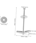 Heavy Duty Toggle Bolt Anchors Kit With Wing Nuts For Hollow Walls And Ceilings shown with dimensions and components