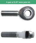 Bulletproof Heavy Duty 5/8 Inch Heim Joint Rod End Kit For Custom Track Bars And Dirt Roader Chassis Builds Knockout Suspension Linkage with precision threaded design.