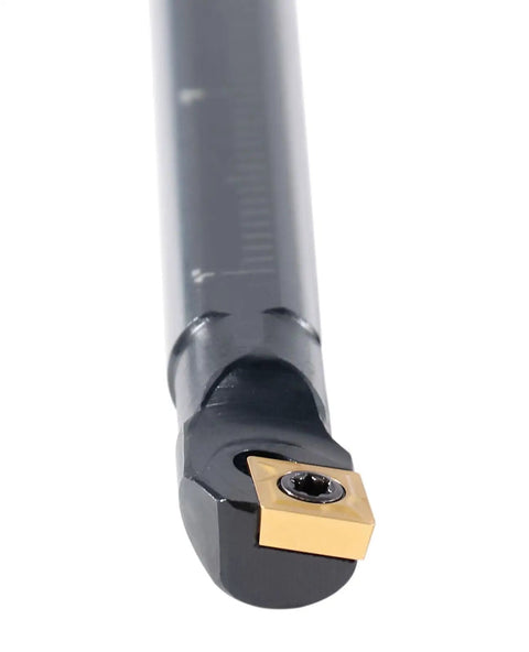 3/8 Inch By 6 Inch Overall Length Indexable Boring Bar With CCMT21.5 Carbide Inserts For Small Bore Finishing And Profiling P252-S401 Right-Hand Workhorse close-up view