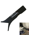 Slick Sliding Radius Gauge With A Solid Ergonomic Grip And Dang Accurate Engraved Scale For Quick Drafting And Hardwood Joinery Projects Plus Rustproof Finish For Daily Shop Grind, black with engraved scale.