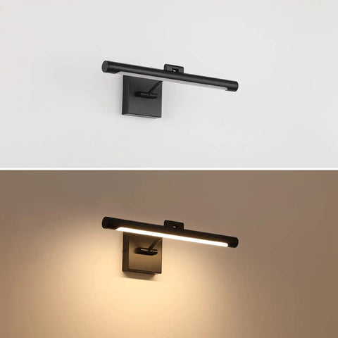 Sleek 16.53 Inch LED Picture Light For Paintings, Black Wall Lamp With Rotatable Light Tube, 3000K Warm White, High CRI Over 80