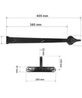 Premium 6 Piece Steel Garage Door Handle Hinge Kit With Smooth Damping Decorative Hardware Set Built Like A Rock For Cabinets And Doors No Kickback Ever, black steel hinge dimensions shown