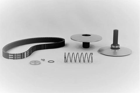 Secondary Pulley RT400 GT79244 MIA12482 OEM Replacement for Transaxle showing belt, spring, and components