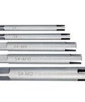 Top Tier Alloy Steel Broken Tap Extractor Kit With 5 Essential Metric Sizes From M5 To M10 Features Tough Square Drive And Three Claw Design For Easy Removal Of Stripped Taps No Mess No Stress Just Get It Done Fast., alloy steel tap extractors M5-M12